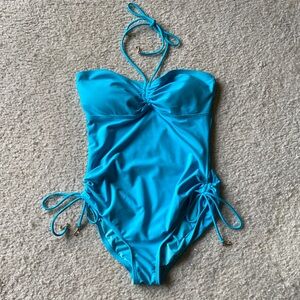 Juicy Couture aqua blue swimsuit, size L, used